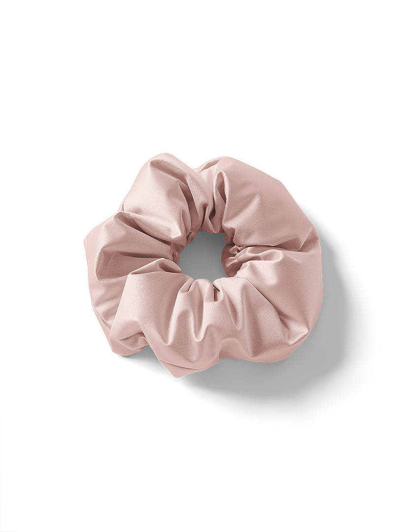 Mueras Women Lavender & Blue Set of 5 Solid Silk Satin Scrunchie